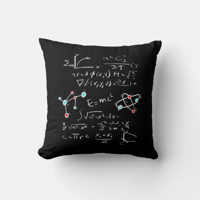 Coussin Physique Math Formule Enseignant Atomes et Mol (Recto)