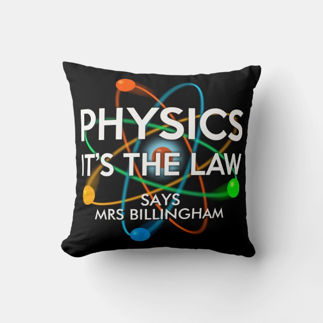 Coussin Physique personnalisée C'est la science du droit (Recto)