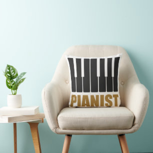 Coussin Pianiste de la typographie moderne