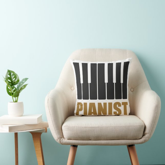 Coussin Pianiste de la typographie moderne (Chaise)