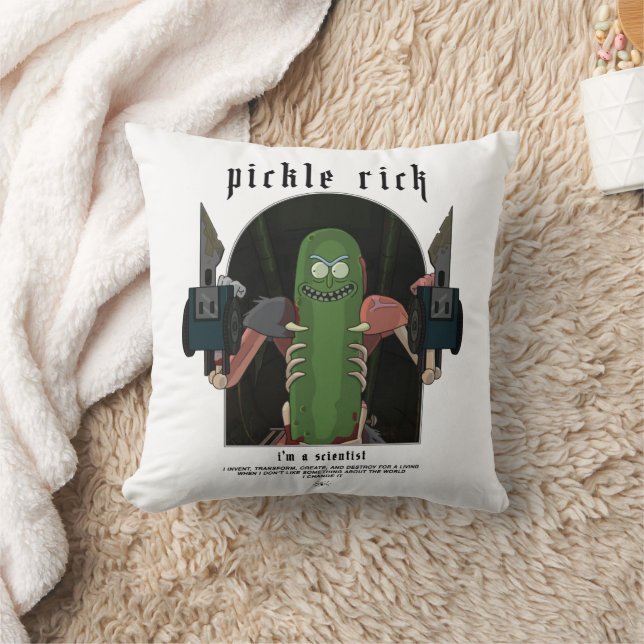 Coussin Pickle Rick - Je suis un scientifique Citation gra (Couverture)