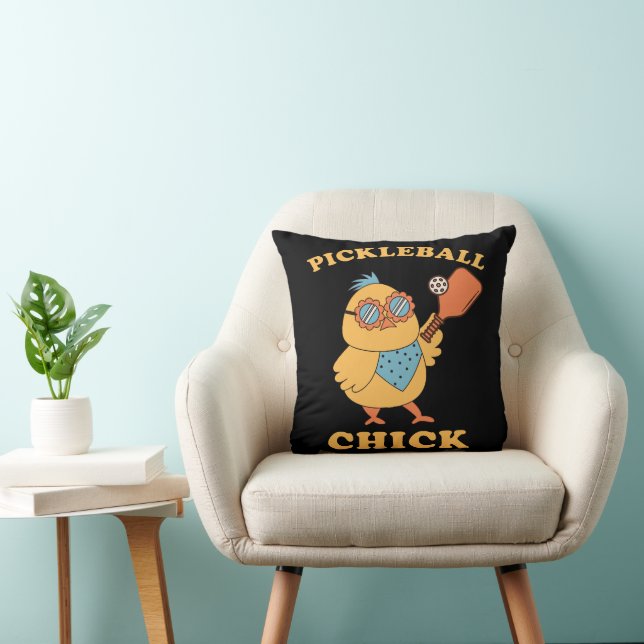 Coussin Pickleball Chick - rétro (Chaise)