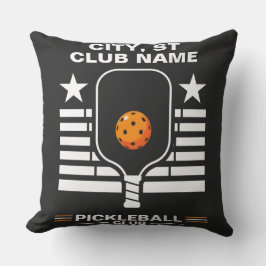Coussin Pickleball Nom Personnalisé Club de Pickleball