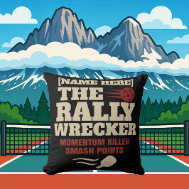 Coussin Pickleball Nom Personnalisé Rally Wrecker