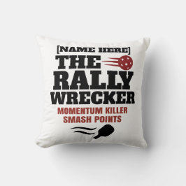 Coussin Pickleball Personalized Name The Rally Wrecker 