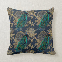 Coussin Pics Turquoises sur le bleu et l'or
