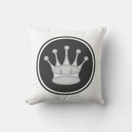 Coussin Pièce d'échecs blanche de la Reine