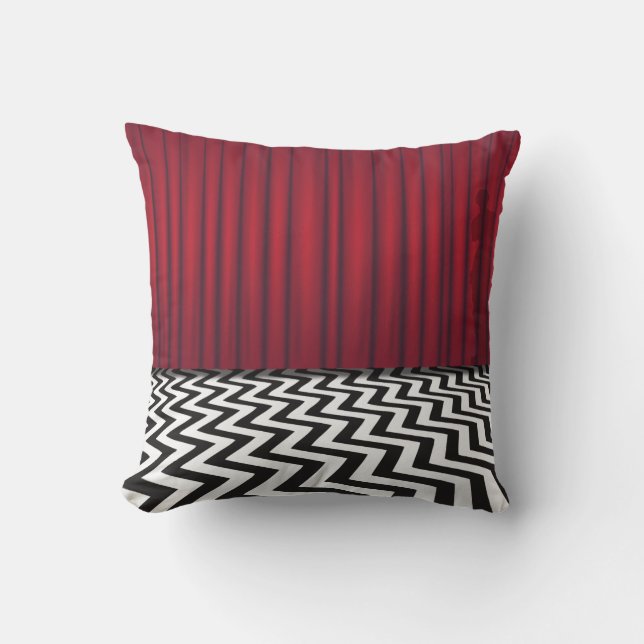 Coussin Pièce noire de rouge de loge (Recto)