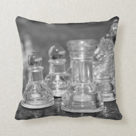 Coussin Pièces d'échecs en verre