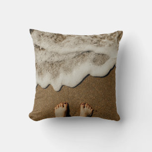 Coussin Pieds de personne en bord de mer