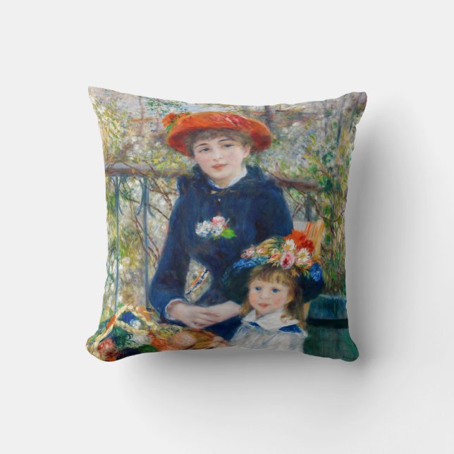 Coussin Pierre-Auguste Renoir - Deux soeurs sur la terrass (Recto)
