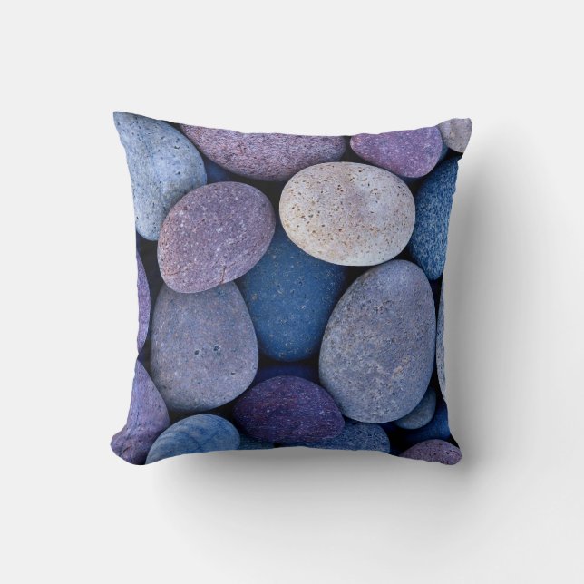 Coussin Pierre bleu roches (Recto)