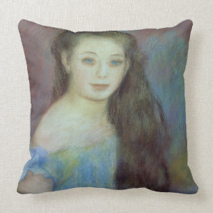 Coussin Pierre une jeune fille de Renoir avec des yeux
