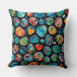 Coussin Pierres peintes lumineuses