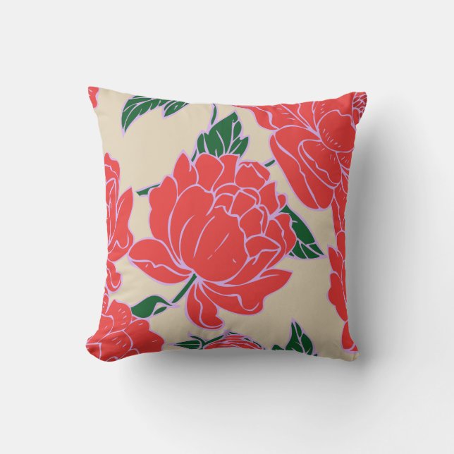 Coussin Pies rouges (Recto)