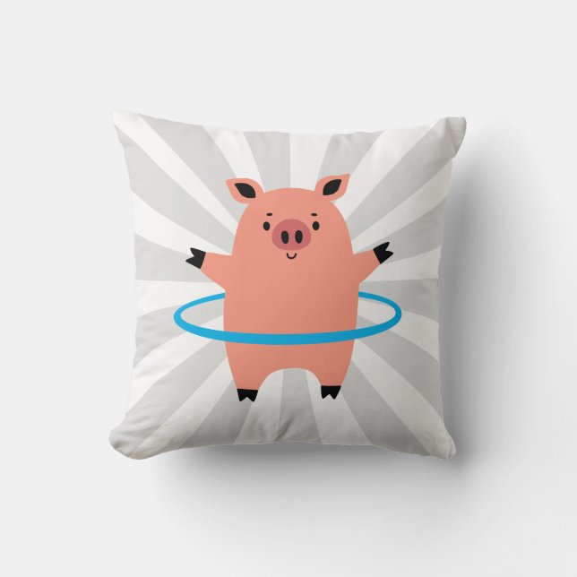 Coussin Pig Hula Hoop (Recto)