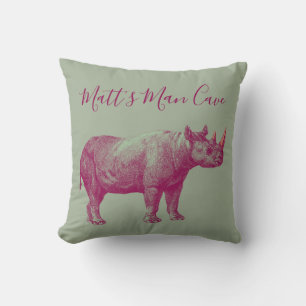 Coussin Pillow de la grotte de Rhino Man