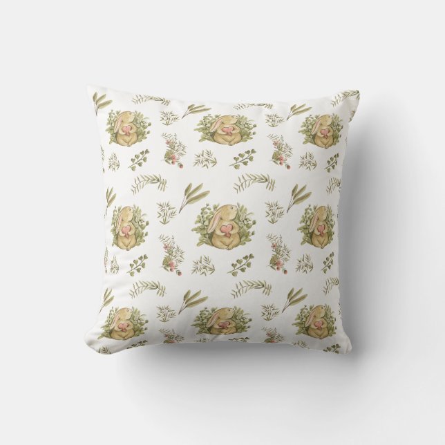 Coussin Pillow - Rabbits Pattern (Recto)