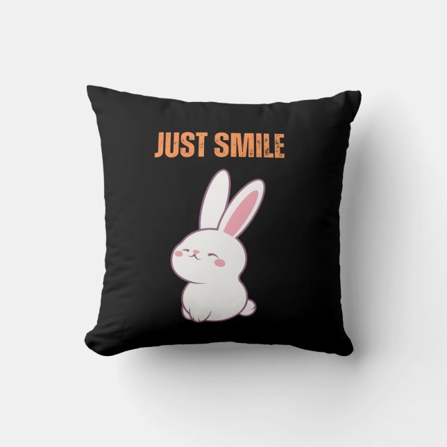 Coussin Pillowo décoratif inspiré par le sourire (Recto)