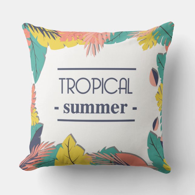 Coussin Pilote à lancer d'été TRopical (Recto)