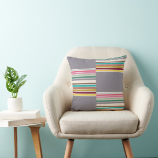 Coussin Pilote à lancer Motif à bande rétro