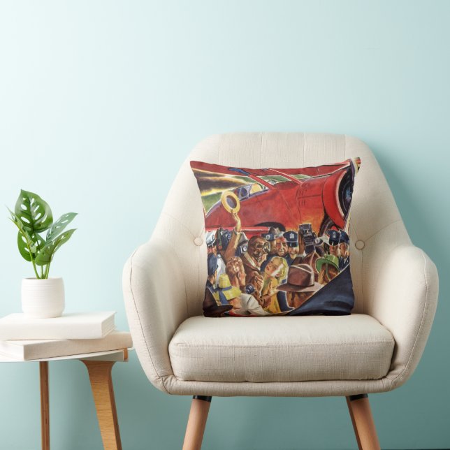 Coussin Pilote d'avion à une seule hélice vintage avec Pap (Chaise)