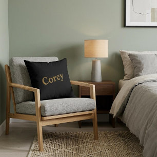 Coussin Pilote de lancement de nom Gold personnalisé