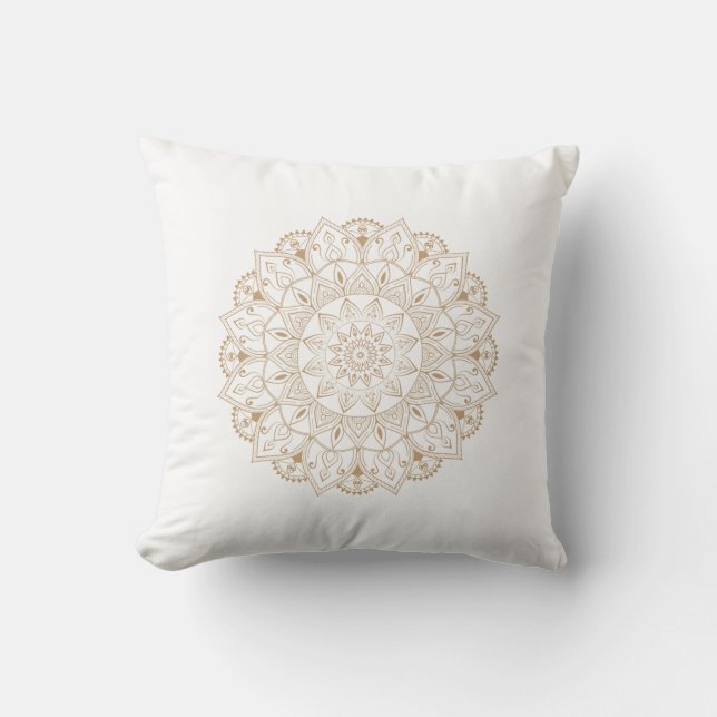 Coussin Pilote de mandala subtil (Recto)