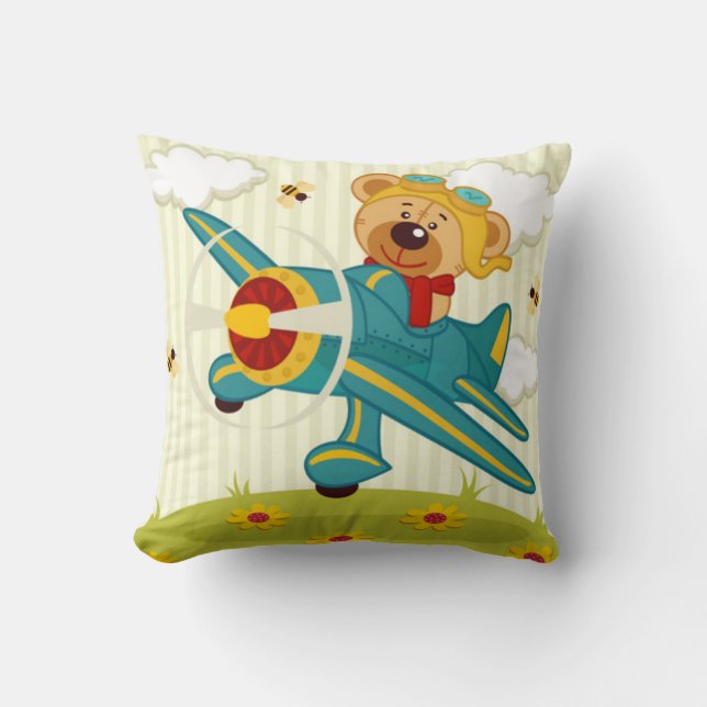 Coussin Pilote d'ours en peluche (Recto)