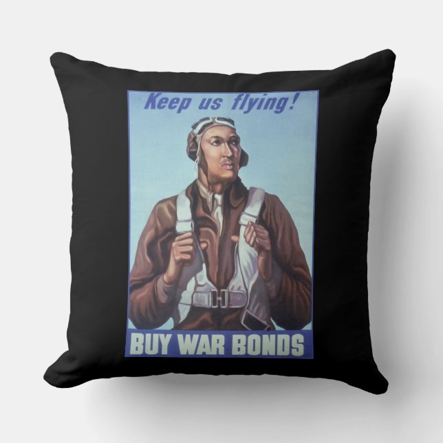 Coussin Pilotes de chasse militaires américains des aviate (Recto)