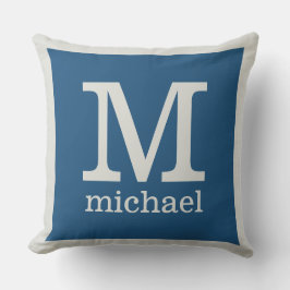 Coussin Pilotes de lancement de monogramme et nom personna