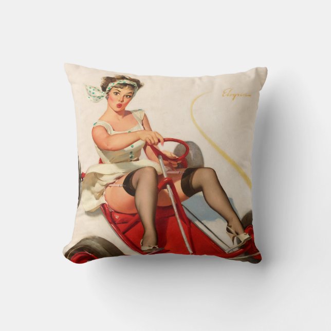 Coussin Pin classique de cru des années 1950 vers le haut (Recto)
