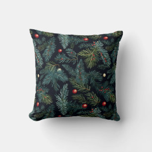 Coussin Pin et Berries Jeter l'oreiller