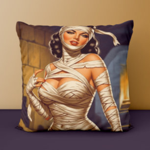 Coussin Pin-up Momie Vintage
