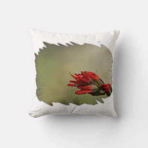 Coussin Pinceau Indien Large Bord blanc