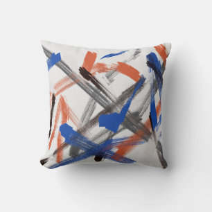 Coussin Pinceaux de Peinture d'Art Abstrait Vibes 