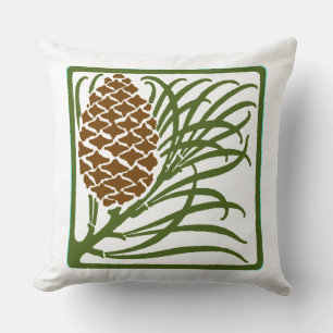 Coussin Pine Cône Art nouveau