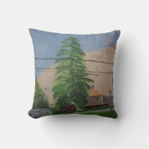 Pine Tree Throw Pillow, Throw Pillow 16" x 16"