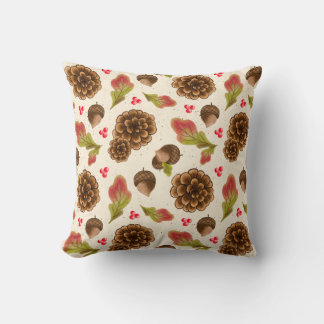 Coussin Pinecones design automne et forêt