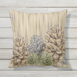 Coussin Pinecones naturels