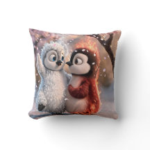 Coussin pingouin confortable Amber & Frosty