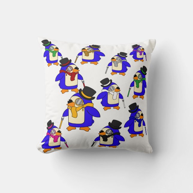 Coussin Pingouins Classy (Recto)