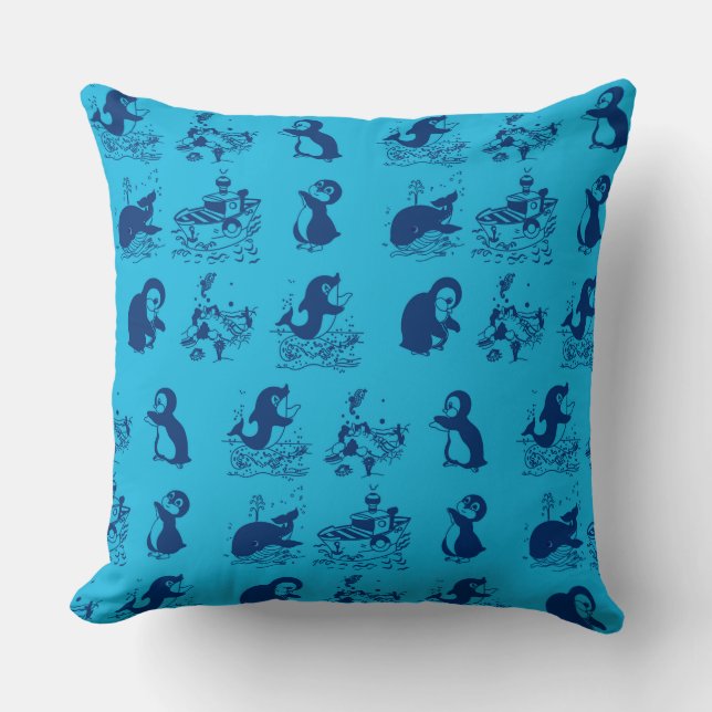 Coussin pingouins en Antarctique (Recto)