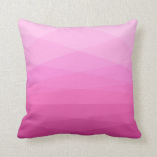Coussin Pink Abstrait Polygonal Design Jeu d'oreiller
