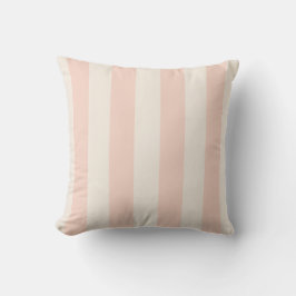 Coussin Pink and Cream Bold Stripe