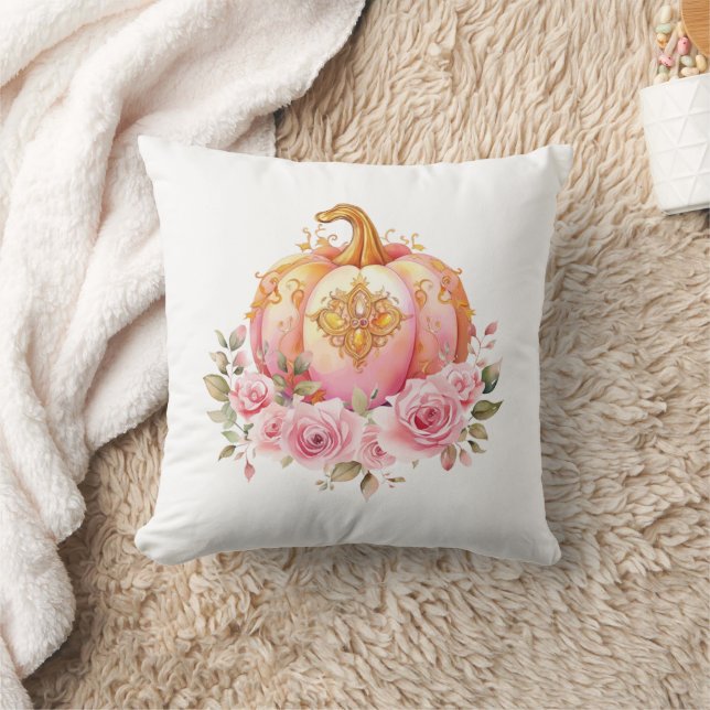 Coussin Pink and Gold Halloween Little Citrouille Baby sho (Couverture)