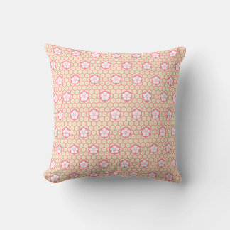 Coussin Pink and Peach Light Motif Floral moderne