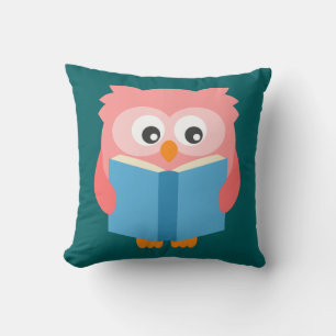 Coussin Pink cute reading