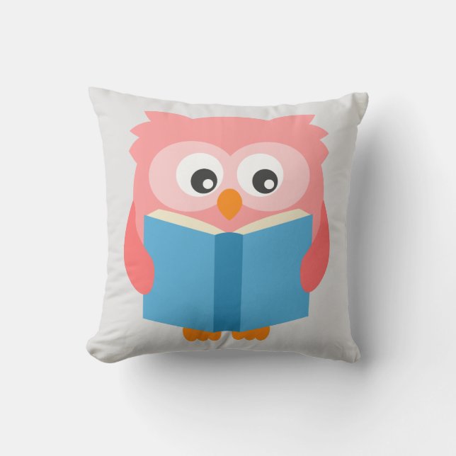 Coussin Pink cute reading (Recto)