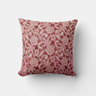 Coussin Pink fine lace texture with seamless beautiful vin